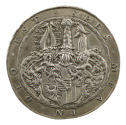 Silver medal with a coat of arms