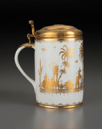 tankard with silver-gilt lid and gold decoration