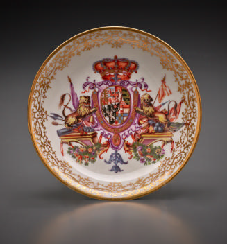 saucer with large coat of arms