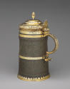 Alternate view of serpentine and silver-gilt mount beaker