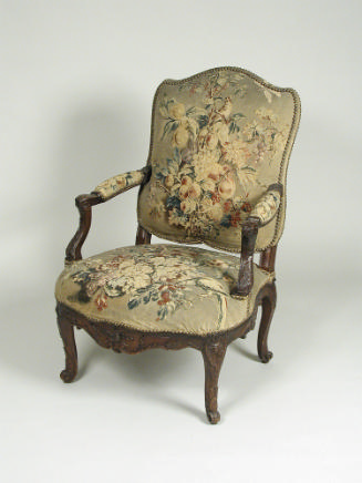 Armchair with Tapestry Covers Showing Fruit