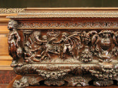 Cassone with Reliefs of Apollo (One of a Pair), view of left side of front panel