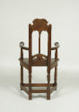 Armchair with Scrollwork Cartouche and Open Back, view of back
