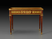 Wooden writing table with gilt-bronze decoration