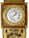 Detail of the enameled dial of Longcase Regulator Clock