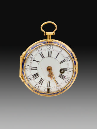 Front view of Pocket Watch with enamel dial