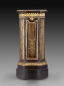 Octagonal Pedestal with Tendril Marquetry of Tortoiseshell and Brass  (One of a Pair)