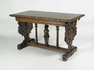 Center Table with Figural and Columnar Supports