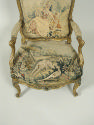 Detail of seat with Beauvais tapestry