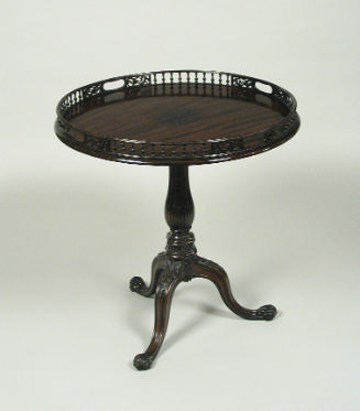 Round mahogany tripod table