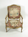 One Armchair: Part of a Set of Two Canapés, Eight Armchairs and a Fire Screen Showing Figures a…