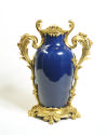Blue porcelain and gilt bronze mounted vase 