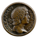 Bronze portrait medal of Charles the Bold of Burgundy, laureate, in profile to the right