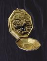 View of the reverse side of Calendrical and Astronomical Pendant Watch opened to show the movem…