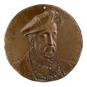 Bronze portrait medal of King Henry II of France