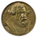 Gilt-silver medal of a man with a collar ruff