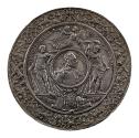 Silver portrait medal of John Churchill, Duke of Marlborough in armor, a ribbon round his breas…