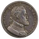 Bronze portrait medal of Charles V laureate, wearing a cuirass and the emblem of the Order of t…