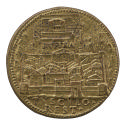Gilt bronze medal with a view of Frascati and the Villa Rufina