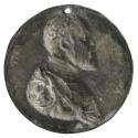 Backside of lead medal