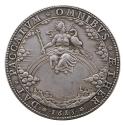 Silver medal of Marie de’ Medici as Juno, breasts bare, with crown and scepter (topped with a f…