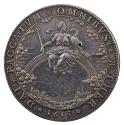 Silver medal of Marie de’ Medici as Juno, breasts bare, with crown and scepter (topped with a f…