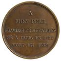 Bronze medal with inscription