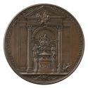 Bronze medal depicting Alexander VIII’s tomb