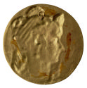 Backside of gilt bronze medal