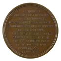 Bronze medal with inscription