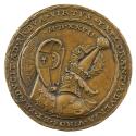 Bronze medal depicting a shield with Hermann’s arms, and helm and crest resting on a suit of ar…