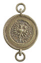 Silver medal of a double-headed imperial eagle