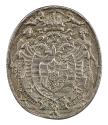 Silver medal depicting the coat of arms of Ferdinand I