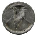 Backside of lead medal