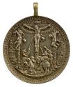 Gilt-silver medal depicting the Crucifixion with soldiers