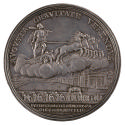 Silver medal of Stadtholder William IV represented as Hercules in a chariot on the clouds risin…