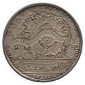 Silver medal of the plan of the city and fortifications of Maastricht, with forces besieging an…