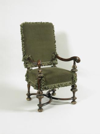 Photograph of green armchair