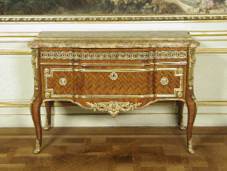 Commode with Herringbone Parquetry (One of a Pair)