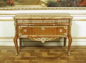 Commode with Herringbone Parquetry (One of a Pair)