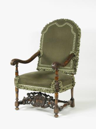 Photograph of a green armchair