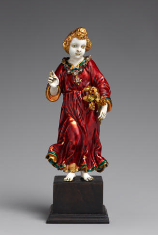 Small enamel sculpture of the Christ child in a blessing