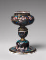 Image of Saltcellar in Baluster Form made from polychrome enamels representing a Bacchic Proces…