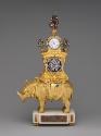 Gilt bronze automaton rhinoceros clock