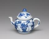 Blue and white porcelain teapot