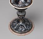 Alternate view of painted enamel saltcellar