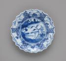 Blue and white porcelain saucer