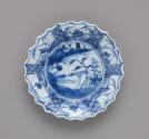 Blue and white porcelain saucer