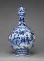 Blue and white porcelain gourd shaped vase