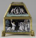 Right side view of casket